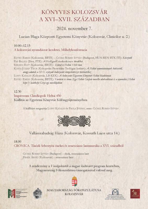 Könyves Kolozsvár a XVI–XVII. században