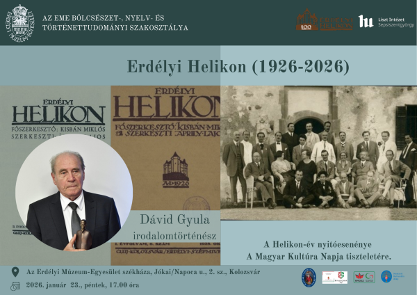 Dávid Gyula: Erdélyi Helikon (1926-2026)
