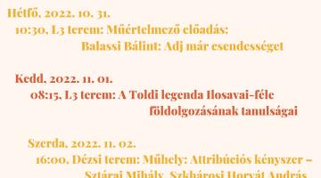 Pap Balázs előadásai a Bölcsészettudományi Karon